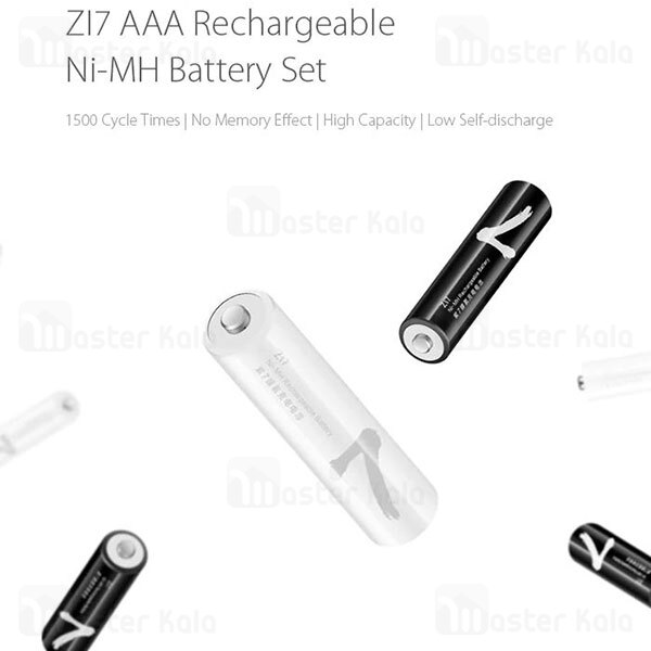 پک 4 عددی باتری نیم قلمی قابل شارژ شیائومی Xiaomi ZMI ZI7 AAA Rechargeable Battery